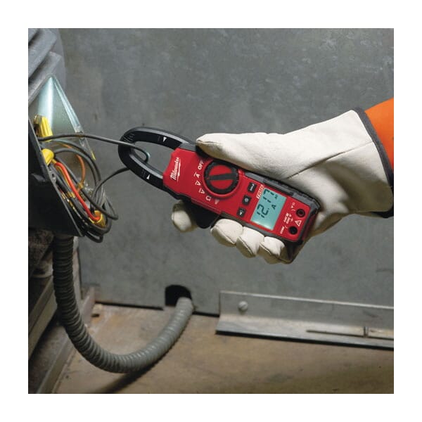 Milwaukee® 2235-20NST Clamp Meter Kit, 400 Ohm, 1 in Jaw, Backlit LCD Display